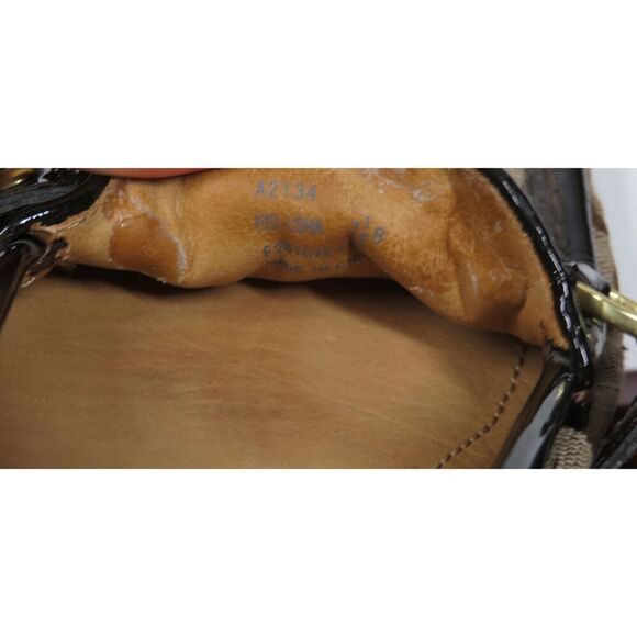 Coach Felisha Monogram Canvas Leather Signature Loafers Brown Slip On Women 7.5 - Picture 6 of 6